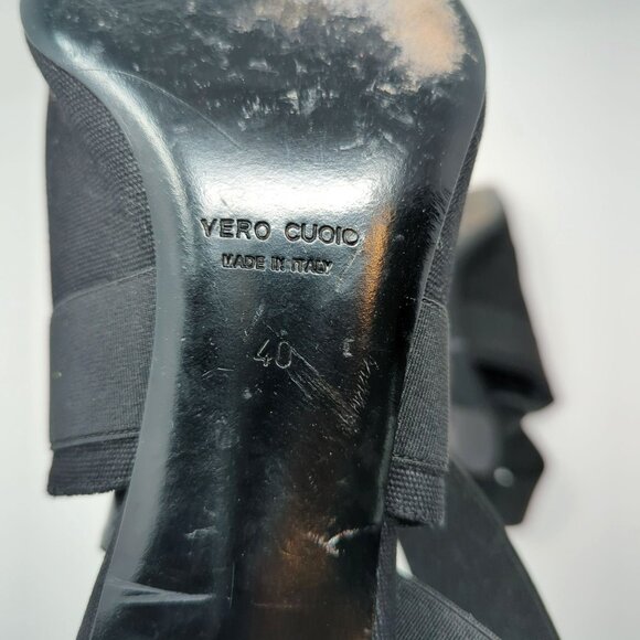Vintage Helmut Lang Heels 9.5 Black Open Toe - Picture 11 of 13